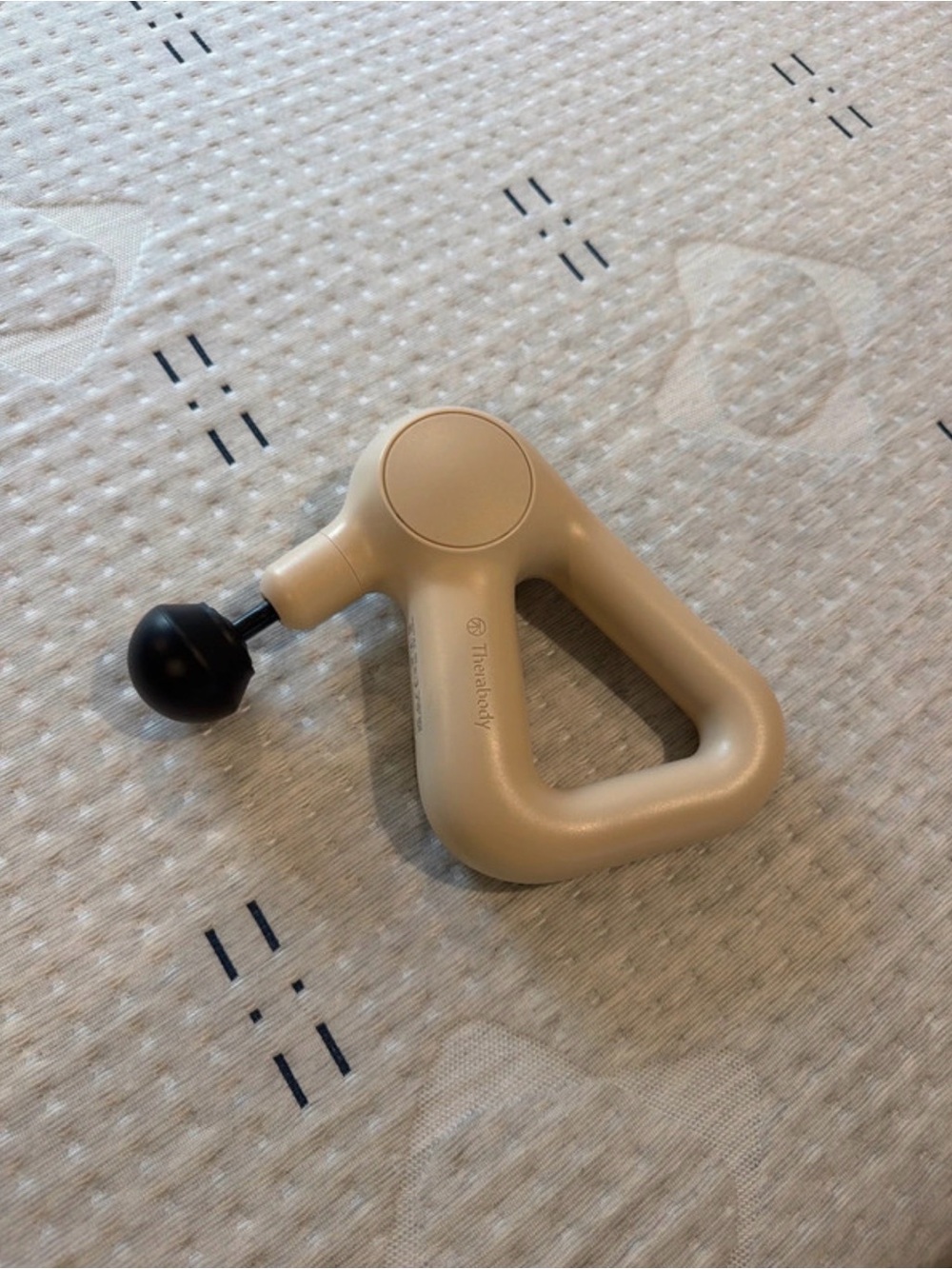 Therabody Mini Massage Device - Beige with Black Head